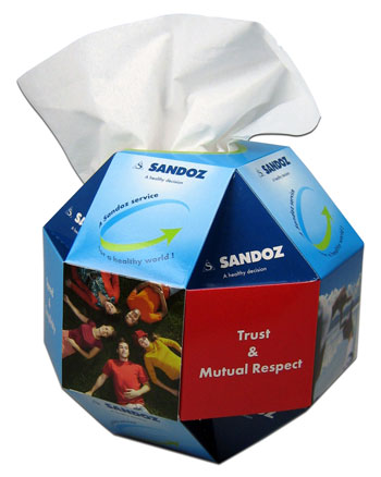 GLOBE TISSUE BOX